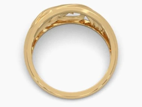 Printable 3D jewelry model of Solitaire Lady Ring with Diamond 3D Model