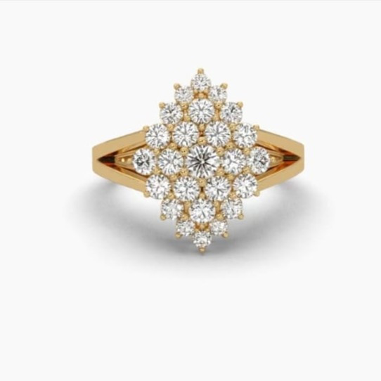 Printable 3D jewelry model of Solitaire Lady Ring with Diamond 3D Model .c4d .max .obj .3ds .fbx .stl .blend
