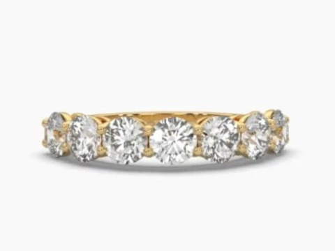 Printable 3D jewelry model of Solitaire Lady Ring with Diamond 3D Model