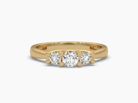 Printable 3D jewelry model of Solitaire Lady Ring with Diamond 3D Модель