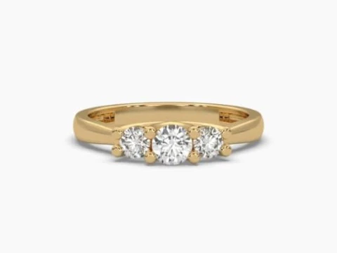 Model biżuterii 3D do druku z pierścionkiem Solitaire Lady z diamentem Model 3D