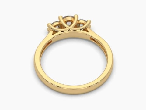 Printable 3D jewelry model of Solitaire Lady Ring with Diamond Model 3D