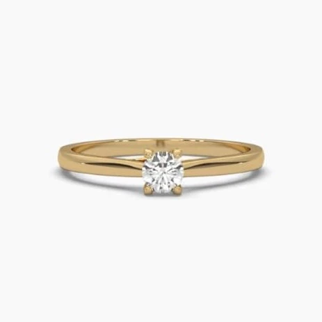 Printable 3D jewelry model of Solitaire Lady Ring with Diamond 3D Model .c4d .max .obj .3ds .fbx .stl .blend 