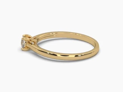 Printable 3D jewelry model of Solitaire Lady Ring with Diamond 3D Model