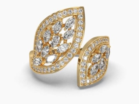 Printable 3D jewelry model of Solitaire Lady Ring with Diamond 3Dモデル