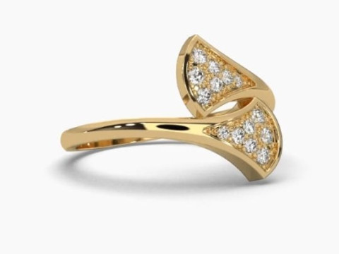 Printable 3D jewelry model of Solitaire Lady Ring with Diamond 3D Модель