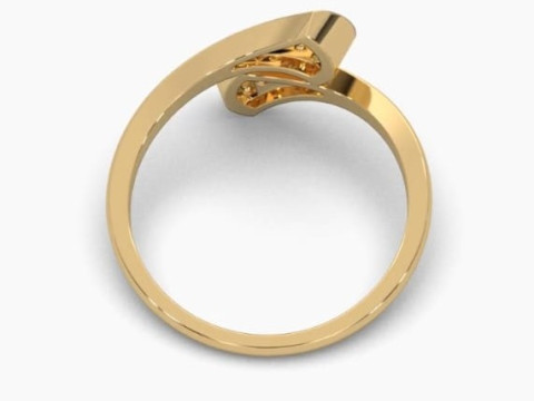 Printable 3D jewelry model of Solitaire Lady Ring with Diamond 3D Модель