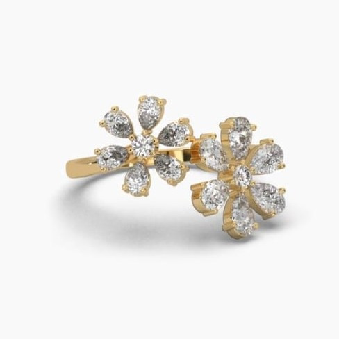 Printable 3D jewelry model of Solitaire Lady Ring with Diamond 3D 모델 .c4d .max .obj .3ds .fbx .stl .blend