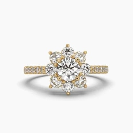 Printable 3D jewelry model of Solitaire Lady Ring with Diamond 3D Model .c4d .max .obj .3ds .fbx .stl .blend