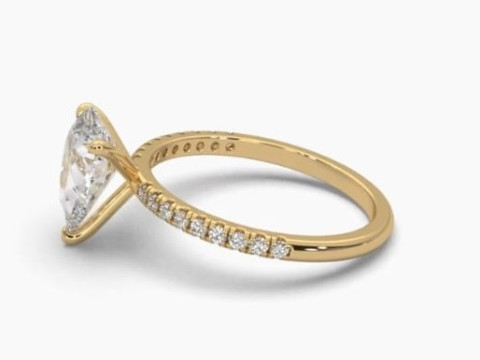 Printable 3D jewelry model of Solitaire Lady Ring with Diamond 3D Model