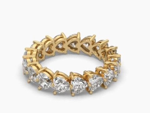 Printable 3D jewelry model of Solitaire Lady Ring with Diamond 3D Model