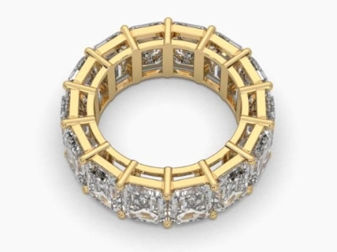 Printable 3D jewelry model of Solitaire Lady Ring with Diamond 3D Модель