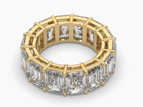 Printable 3D jewelry model of Solitaire Lady Ring with Diamond 3D Модель
