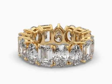Printable 3D jewelry model of Solitaire Lady Ring with Diamond 3D Model