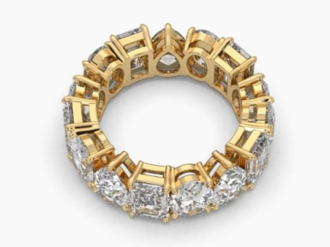 Printable 3D jewelry model of Solitaire Lady Ring with Diamond 3D Model