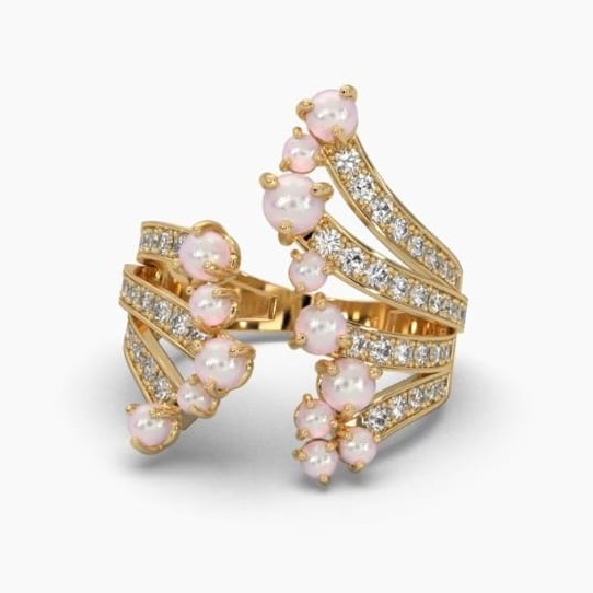 Printable 3D jewelry model of Solitaire Lady Ring with Diamond 3D Model .c4d .max .obj .3ds .fbx .stl .blend