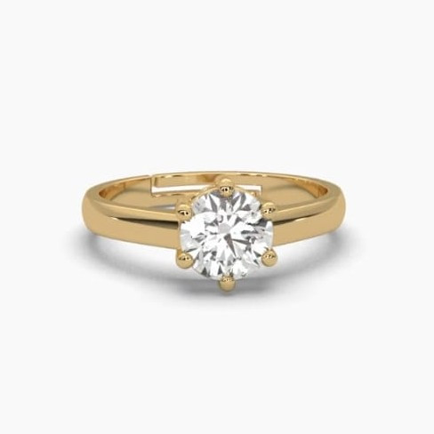 Printable 3D jewelry model of Solitaire Lady Ring with Diamond 3D Модель .c4d .max .obj .3ds .fbx .stl .blend