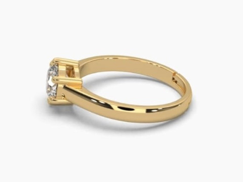 Printable 3D jewelry model of Solitaire Lady Ring with Diamond 3D Модель