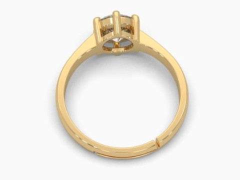 Printable 3D jewelry model of Solitaire Lady Ring with Diamond 3D Модель