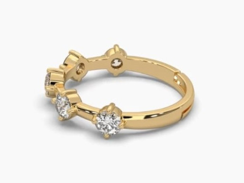 Printable 3D jewelry model of Solitaire Lady Ring with Diamond 3D Model