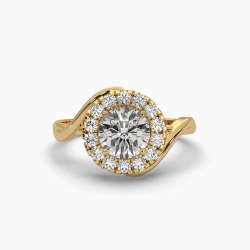 Printable 3D jewelry model of Solitaire Lady Ring with Diamond Modelo 3D .c4d .max .obj .3ds .fbx .stl .blend
