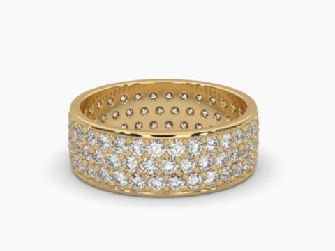 Printable 3D jewelry model of Solitaire Lady Ring with Diamond Model 3D