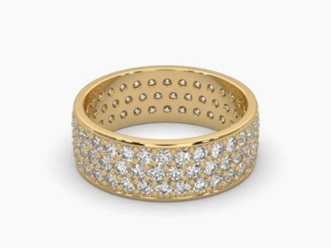 Printable 3D jewelry model of Solitaire Lady Ring with Diamond 3D Модель