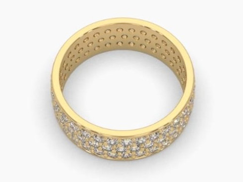 Printable 3D jewelry model of Solitaire Lady Ring with Diamond 3D Модель