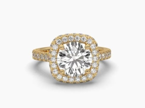 Printable 3D jewelry model of Solitaire Lady Ring with Diamond 3Dモデル