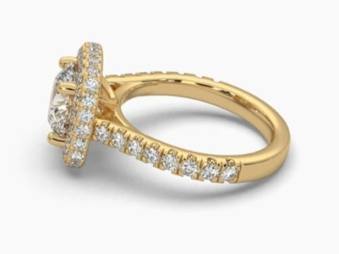 Printable 3D jewelry model of Solitaire Lady Ring with Diamond 3D Модель
