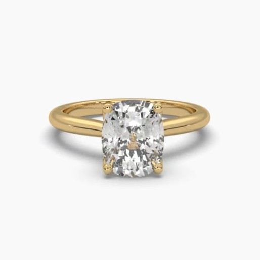Printable 3D jewelry model of Solitaire Lady Ring with Diamond 3D Model .c4d .max .obj .3ds .fbx .stl .blend 