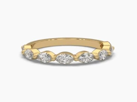 ダイヤモンド付きソリティア レディ リングの印刷可能な 3D ジュエリー モデル 3Dモデル