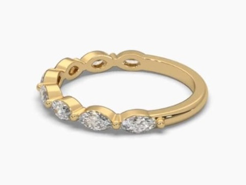 Printable 3D jewelry model of Solitaire Lady Ring with Diamond Modèle 3D