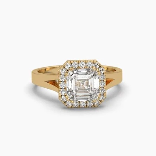 Printable 3D jewelry model of Solitaire Lady Ring with Diamond 3D Model .c4d .max .obj .3ds .fbx .stl .blend 