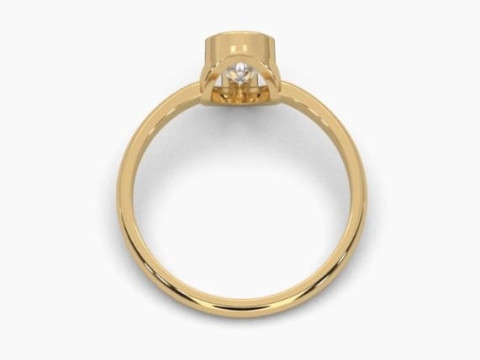 Printable 3D jewelry model of Solitaire Lady Ring with Diamond 3D 모델