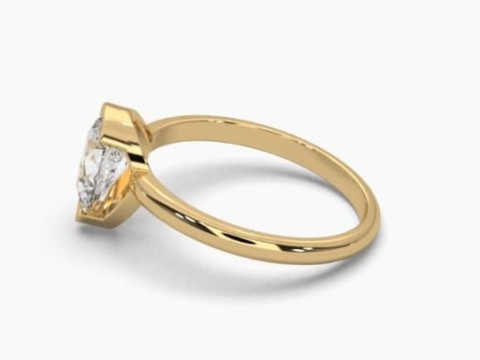 Printable 3D jewelry model of Solitaire Lady Ring with Diamond 3D 모델