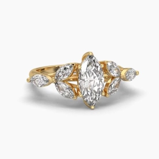 Printable 3D jewelry model of Solitaire Lady Ring with Diamond Modelo 3D .c4d .max .obj .3ds .fbx .stl .blend