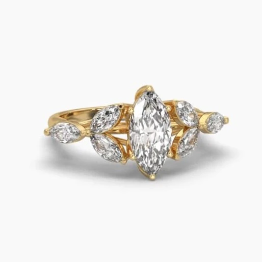 Printable 3D jewelry model of Solitaire Lady Ring with Diamond 3D Model .c4d .max .obj .3ds .fbx .stl .blend 