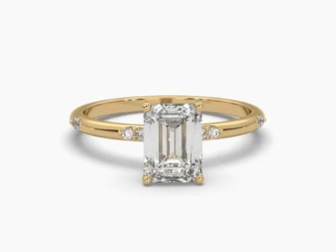 Printable 3D jewelry model of Solitaire Lady Ring with Diamond 3D Model