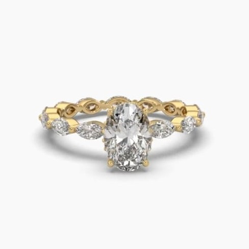 Printable 3D jewelry model of Solitaire Lady Ring with Diamond Model 3D .c4d .max .obj .3ds .fbx .stl .blend