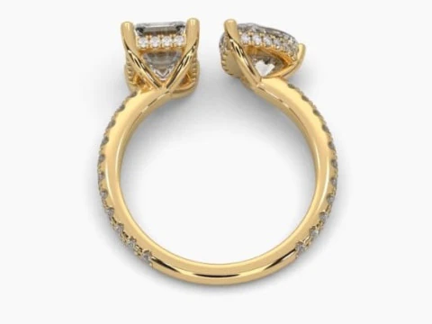 Printable 3D jewelry model of Solitaire Lady Ring with Diamond 3D Model