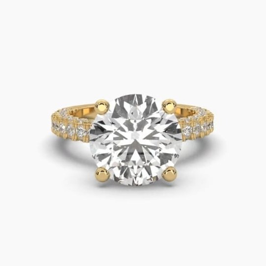 Printable 3D jewelry model of Solitaire Lady Ring with Diamond 3D Modell .c4d .max .obj .3ds .fbx .stl .blend