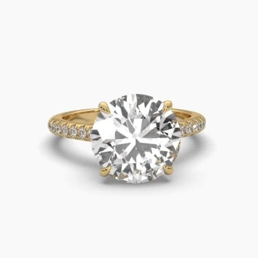 Printable 3D jewelry model of Solitaire Lady Ring with Diamond Modèle 3D .c4d .max .obj .3ds .fbx .stl .blend