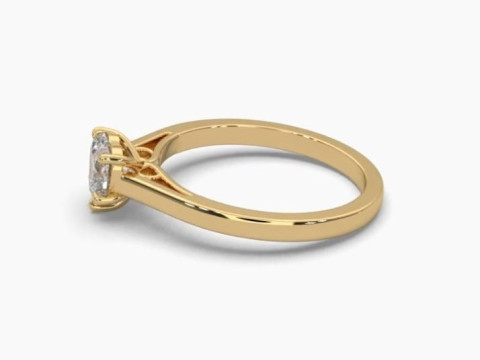 Printable 3D jewelry model of Solitaire Lady Ring with Diamond Modelo 3D