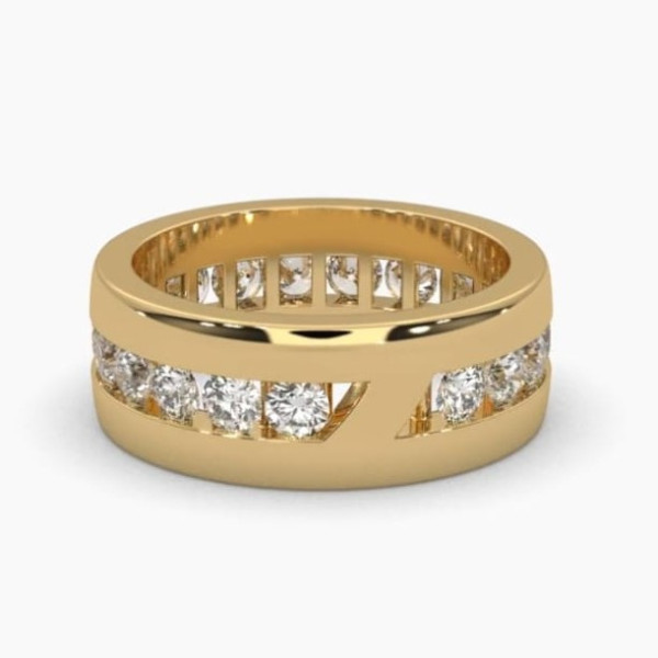 Printable 3D jewelry model of Solitaire Lady Ring with Diamond Modelo 3D .c4d .max .obj .3ds .fbx .stl .blend