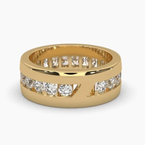 Printable 3D jewelry model of Solitaire Lady Ring with Diamond 3D Model .c4d .max .obj .3ds .fbx .stl .blend 