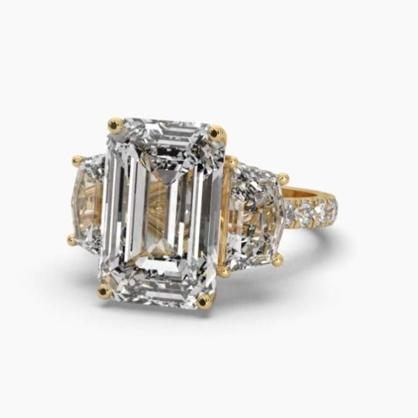Printable 3D jewelry model of Solitaire Lady Ring with Diamond Modelo 3D .c4d .max .obj .3ds .fbx .stl .blend