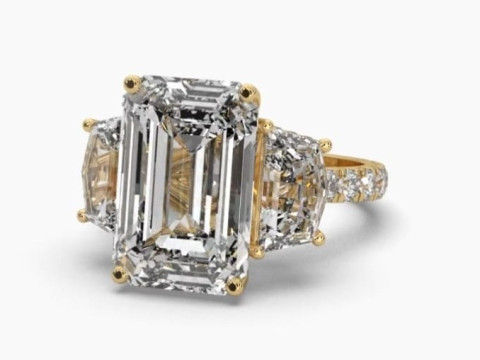 Printable 3D jewelry model of Solitaire Lady Ring with Diamond Model 3D