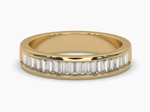 Mod&egrave;le de bijoux 3D imprimable de Solitaire Lady Ring avec diamant Modèle 3D