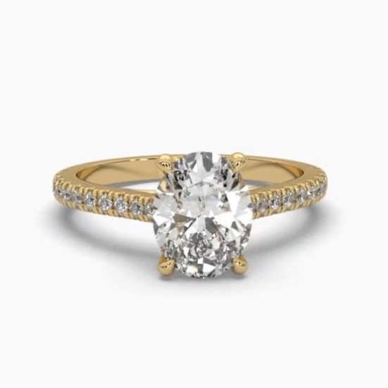 Printable 3D jewelry model of Solitaire Lady Ring with Diamond 3D Model .c4d .max .obj .3ds .fbx .stl .blend